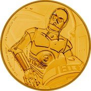 Niue 25 Dollars (C-3PO) 1/4 OZ 9999 FINE GOLD © & TM LUCASFILM LTD. coin reverse Niue 25 Dollars (C-3PO) 1/4 OZ 9999 FINE GOLD © & TM LUCASFILM LTD. coin reverse