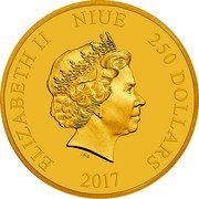 Niue 25 Dollars Chewbacca 2017  Proof ELIZABETH II NIUE 25 DOLLARS IRB 2017 coin obverse Niue 25 Dollars Chewbacca 2017  Proof ELIZABETH II NIUE 25 DOLLARS IRB 2017 coin obverse