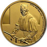 Niue 25 Dollars (Darth Maul) 1/4 OZ 9999 FINE GOLD © & TM LUCASFILM LTD. coin reverse