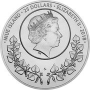 Niue 25 Dollars (Establishment of Czechoslovakia) NIUE ISLAND 25 DOLLARS ELIZABETH II 2018 IRB CM coin obverse