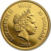 Niue 25 Dollars (Jabba the Hutt) ELIZABETH II NIUE 25 DOLLARS IRB 2018 coin obverse