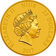 Niue 25 Dollars (Little Whirlwind) ELIZABETH II NIUE 25 DOLLARS IRB 2017 coin obverse Niue 25 Dollars (Little Whirlwind) ELIZABETH II NIUE 25 DOLLARS IRB 2017 coin obverse