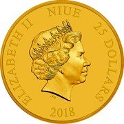 Niue 25 Dollars (Mickey Mouse. Steamboat Willie) ELIZABETH II NIUE 25 DOLLARS IRB 2018 coin obverse