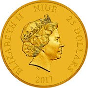 Niue 25 Dollars (Mickey's Delayed Date) ELIZABETH II NIUE 25 DOLLARS IRB 2017 coin obverse Niue 25 Dollars (Mickey's Delayed Date) ELIZABETH II NIUE 25 DOLLARS IRB 2017 coin obverse
