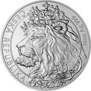 Niue 25 Dollars (Queen Elizabeth II Czech Lion) ČESKÁ REPUBLIKA 10 OZ AG 999 coin reverse Niue 25 Dollars (Queen Elizabeth II Czech Lion) ČESKÁ REPUBLIKA 10 OZ AG 999 coin reverse