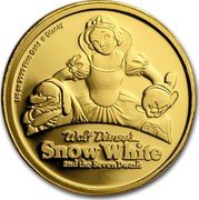 Niue 25 Dollars (Snow White with Dwarfs) 1/4 OZ 9999 FINE GOLD © DISNEY WALT DISNEY'S SNOW WHITE AND THE SEVEN DWARFS coin reverse Niue 25 Dollars (Snow White with Dwarfs) 1/4 OZ 9999 FINE GOLD © DISNEY WALT DISNEY'S SNOW WHITE AND THE SEVEN DWARFS coin reverse
