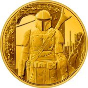 Niue 25 Dollars (The Mandalorian) 1/4 OZ 9999 FINE GOLD © & TM LUCASFILM LTD coin reverse Niue 25 Dollars (The Mandalorian) 1/4 OZ 9999 FINE GOLD © & TM LUCASFILM LTD coin reverse
