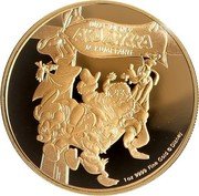Niue 250 Dollars (Aku Ankka) WALT DISNEY AKU ANKKA JA KUMPPANIT 1 OZ 9999 FINE GOLD © DISNEY coin reverse Niue 250 Dollars (Aku Ankka) WALT DISNEY AKU ANKKA JA KUMPPANIT 1 OZ 9999 FINE GOLD © DISNEY coin reverse
