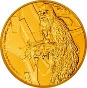 Niue 250 Dollars (Chewbacca) 1 OZ 9999 FINE GOLD © & TM LUCASFILM LTD. coin reverse Niue 250 Dollars (Chewbacca) 1 OZ 9999 FINE GOLD © & TM LUCASFILM LTD. coin reverse
