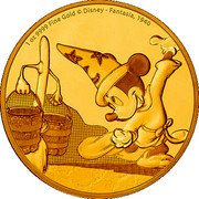 Niue 250 Dollars (Fantasia) 1 OZ 9999 GOLD © DISNEY - FANTASIA, 1940 coin reverse Niue 250 Dollars (Fantasia) 1 OZ 9999 GOLD © DISNEY - FANTASIA, 1940 coin reverse