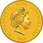 Niue 250 Dollars (Mickey Mouse. Steamboat Willie) ELIZABETH II NIUE 250 DOLLARS IRB 2018 coin obverse