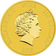 Niue 250 Dollars (Scrooge McDuck) ELIZABETH II NIUE 250 DOLLARS IRB 2018 coin obverse Niue 250 Dollars (Scrooge McDuck) ELIZABETH II NIUE 250 DOLLARS IRB 2018 coin obverse