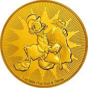 Niue 250 Dollars (Scrooge McDuck) 1 OZ 9999 FINE GOLD © DISNEY coin reverse Niue 250 Dollars (Scrooge McDuck) 1 OZ 9999 FINE GOLD © DISNEY coin reverse