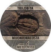 Niue Five Cents Elizabeth II Trilobita 2021  UNC TRILOBITA MUONIONALUSTA .999 METEORITE coin reverse