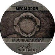 Niue Five Cents Megalodon 2021  UNC MEGALODON MUONIONALUSTA .999 METEORITE coin reverse