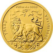 Niue 5 Dollars (A two-tailed Czech Lion) 1/25 OZ AU 999.9 ČESKÁ REPUBLIKA coin reverse
