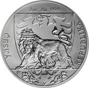 Niue 5 Dollars (A two-tailed Czech Lion) 2 OZ AG 999 ČESKÁ REPUBLIKA coin reverse