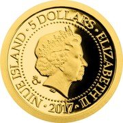 Niue 5 Dollars (Prague Castle) NIUE ISLAND 5 DOLLARS ELIZABETH II CM IRB 2017 coin obverse Niue 5 Dollars (Prague Castle) NIUE ISLAND 5 DOLLARS ELIZABETH II CM IRB 2017 coin obverse