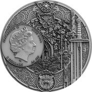 Niue 5 Dollars Sword of Destiny 2020 mw Antiqued ELIZABETH II NIUE 2020 MW IRB 5 DOLLARS AG 999 coin obverse