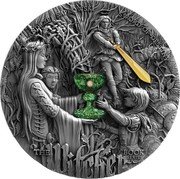 Niue 5 Dollars Sword of Destiny 2020 mw Antiqued ANDRZEJ SAPKOWSKI SWORD OF DESTINY THE WITCHER BOOK SERIES coin reverse