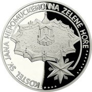 Niue 50 Dollars (Church of St. John of Nepomuk at Zelena Hora) KOSTEL SV. JANA NEPOMUCKÉHO NA ZELENÉ HOŘE coin reverse
