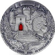 Niue 50 Dollars Elizabeth II Blood of Elves 2021  KAER MORHEN IRB ELIZABETH II NIUE 2021 50 DOLLARS AG 999 coin obverse Niue 50 Dollars Elizabeth II Blood of Elves 2021  KAER MORHEN IRB ELIZABETH II NIUE 2021 50 DOLLARS AG 999 coin obverse