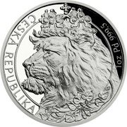 Niue 50 Dollars (Elizabeth II Czech Lion) ČESKÁ REPUBLIKA 1 OZ PD 999.5 coin reverse