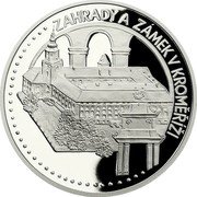 Niue 50 Dollars (Gardens and castle in Kromeriz) ZAHRADY A ZÁMEK V KROMĚŘÍŽI coin reverse