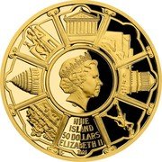 Niue 50 Dollars (The Hanging Gardens of Babylon) IRB NIUE ISLAND 50 DOLLARS ELIZABETH II 2021 CM coin obverse Niue 50 Dollars (The Hanging Gardens of Babylon) IRB NIUE ISLAND 50 DOLLARS ELIZABETH II 2021 CM coin obverse