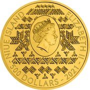 Niue 500 Dollars Elizabeth II Golden Eagle 2021 CM BU NIUE ISLAND ELIZABETH II IRB 500 DOLLARS 2021 coin obverse