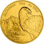Niue 500 Dollars Elizabeth II Golden Eagle 2021 CM BU SLOVAKIA 10 OZ AU 999.9 MD CM coin reverse