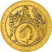 Niue 500 Dollars Svatopluk I of Moravia 2021 CM NIUE ISLAND 500 DOLLARS ELIZABETH II AU 999,9 348,5 G IRB 2021 coin obverse Niue 500 Dollars Svatopluk I of Moravia 2021 CM NIUE ISLAND 500 DOLLARS ELIZABETH II AU 999,9 348,5 G IRB 2021 coin obverse