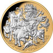 Niue 8 Dollars Great Lunar Race 2021  Proof  coin reverse Niue 8 Dollars Great Lunar Race 2021  Proof  coin reverse