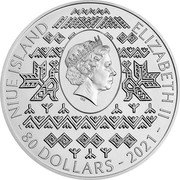 Niue 80 Dollars Elizabeth II. Golden Eagle 2021 CM NIUE ISLAND ELIZABETH II IRB 80 DOLLARS 2021 coin obverse Niue 80 Dollars Elizabeth II. Golden Eagle 2021 CM NIUE ISLAND ELIZABETH II IRB 80 DOLLARS 2021 coin obverse