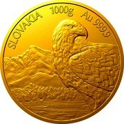 Niue 8000 Dollars Elizabeth II Golden Eagle 2021 CM BU SLOVAKIA 1000G AU 999.9 CM coin reverse Niue 8000 Dollars Elizabeth II Golden Eagle 2021 CM BU SLOVAKIA 1000G AU 999.9 CM coin reverse