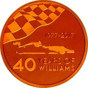 Niue Fifty Dollars (40 Years of Williams) 1977-2017 40 YEARS OF WILLIAMS coin reverse Niue Fifty Dollars (40 Years of Williams) 1977-2017 40 YEARS OF WILLIAMS coin reverse