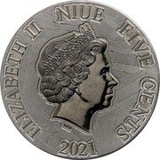 Niue Five Cents (Archaeopteryx) ELIZABETH II NIUE FIVE CENTS IRB 2021 coin obverse