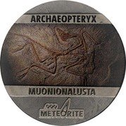 Niue Five Cents (Archaeopteryx) ARCHAEOPTERYX MUONIONALUSTA .999 METEORITE coin reverse