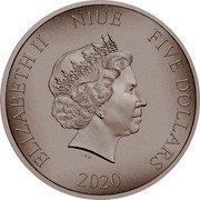 Niue Five Dollars Fafnir 2020  ELIZABETH II NIUE FIVE DOLLARS IRB 2020 coin obverse