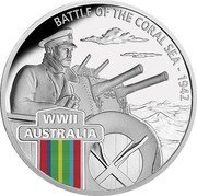 Niue One Dollar (Battle of the Coral Sea) BATTLE OF THE CORAL SEA - 1942 WWII AUSTRALIA coin reverse Niue One Dollar (Battle of the Coral Sea) BATTLE OF THE CORAL SEA - 1942 WWII AUSTRALIA coin reverse