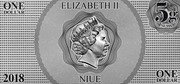 Niue One Dollar (Belle) ONE DOLLAR ELIZABETH II 5G AG.999 IRB 2018 NIUE ONE DOLLAR coin obverse
