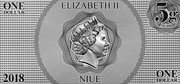 Niue One Dollar (Snow White) ONE DOLLAR ELIZABETH II 5G AG.999 IRB 2018 NIUE ONE DOLLAR coin obverse