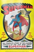 Niue One Dollar Superman 2018  BU SUPERMAN TM 10¢ 64 PAGES OF ACTION! ALL IN FULL COLOR THE COMPLETE STORY OF DARING EXPLOITS OF THE ONE AND ONLY SUPERMAN SUPERMAN AND ALL RELATED CHARACTERS AND ELEMENTS © & TM DC COMICS. WB SHIELD: © & TM WBEI. (S18) coin reverse
