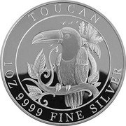 Niue One Dollar Toucan 2018  Proof TOUCAN 1 OZ 9999 FINE SILVER coin reverse Niue One Dollar Toucan 2018  Proof TOUCAN 1 OZ 9999 FINE SILVER coin reverse