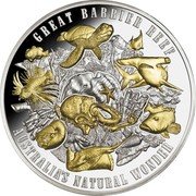 Niue Ten Dollars (Great Barrier Reef) GREAT BARRIER REEF AUSTRALIA'S NATURAL WONDER coin reverse