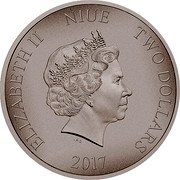 Niue Two Dollars (Apaches) ELIZABETH II NIUE 2017 IRB TWO DOLLARS coin obverse Niue Two Dollars (Apaches) ELIZABETH II NIUE 2017 IRB TWO DOLLARS coin obverse