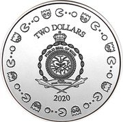 Niue Two Dollars (Pac-Man - Elizabeth II) TWO DOLLARS PUBLIC SEAL OF NIUE ATUA NIUE TUKULAGI 2020 coin obverse Niue Two Dollars (Pac-Man - Elizabeth II) TWO DOLLARS PUBLIC SEAL OF NIUE ATUA NIUE TUKULAGI 2020 coin obverse