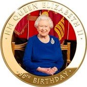 Niue Two Dollars (Queen Elizabeth II 90th Birthday) HM QUEEN ELIZABETH II 90TH BIRTHDAY coin reverse Niue Two Dollars (Queen Elizabeth II 90th Birthday) HM QUEEN ELIZABETH II 90TH BIRTHDAY coin reverse