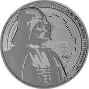 Niue Two Dollars (Star Wars. Darth Vader. Lucasfilm) 1 OZ 999 FINE SILVER © & TM LUCASFILM LTD. NZM coin reverse Niue Two Dollars (Star Wars. Darth Vader. Lucasfilm) 1 OZ 999 FINE SILVER © & TM LUCASFILM LTD. NZM coin reverse