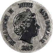 Niue One Dollar The Legend of the Nibelungs 2019  Proof ELIZABETH II NIUE ONE DOLLAR IRB 2019 coin obverse Niue One Dollar The Legend of the Nibelungs 2019  Proof ELIZABETH II NIUE ONE DOLLAR IRB 2019 coin obverse